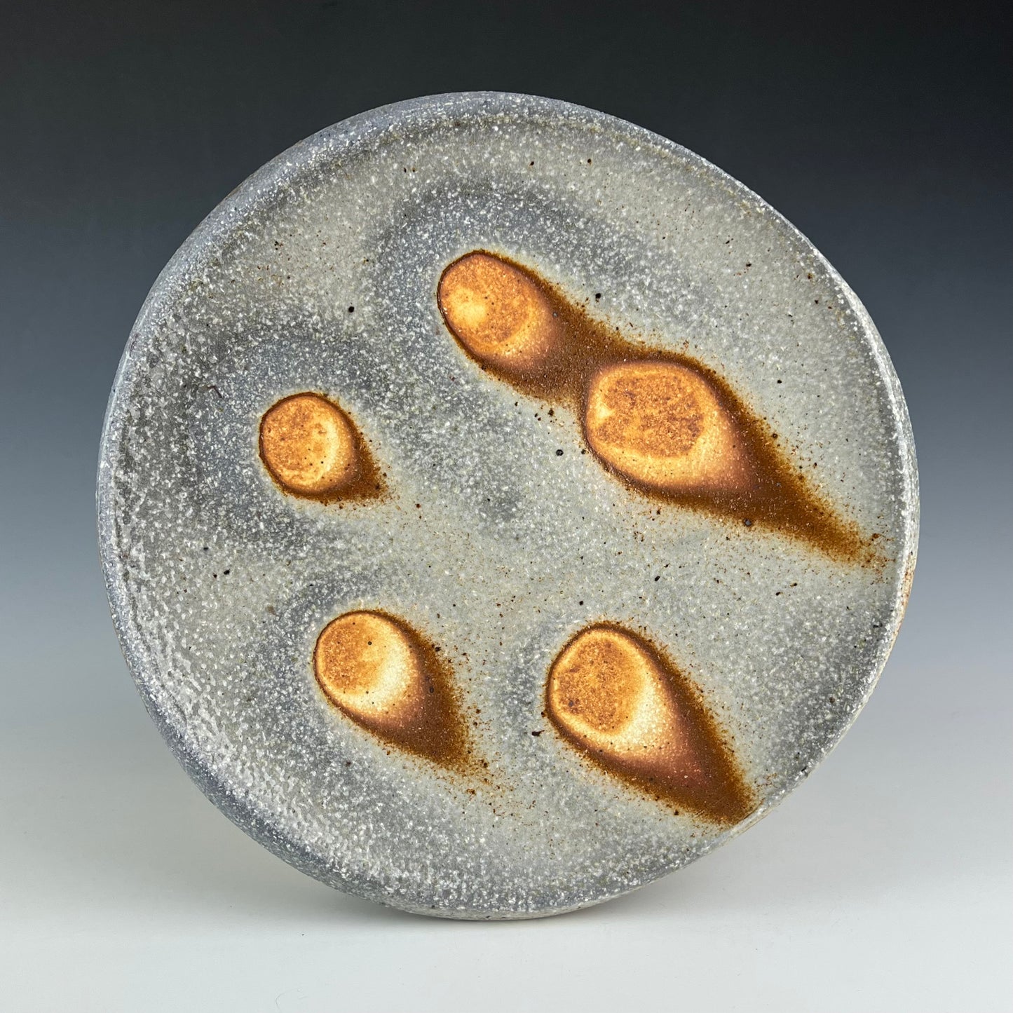 Dinner plate with a carved lip
