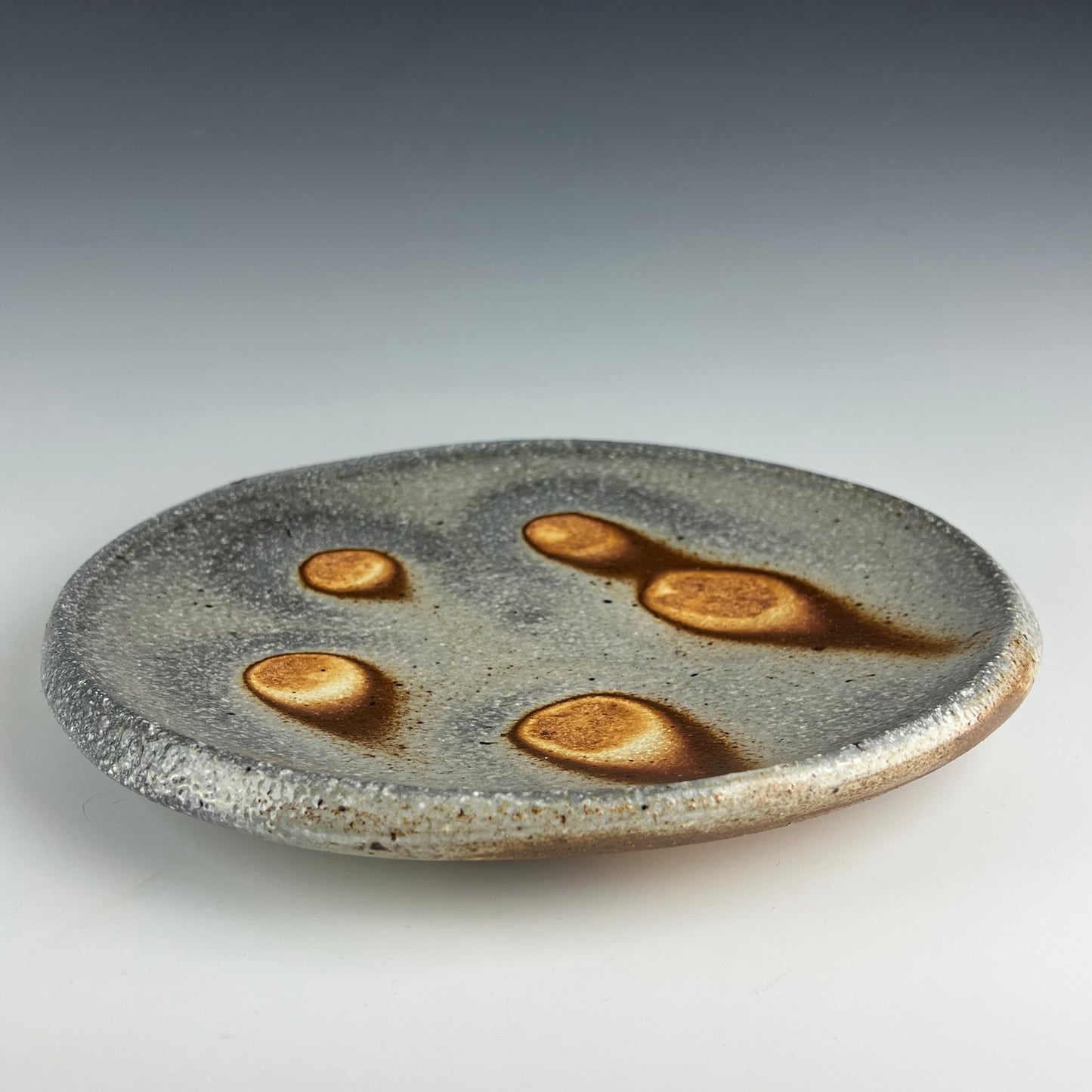 Dinner plate with a carved lip