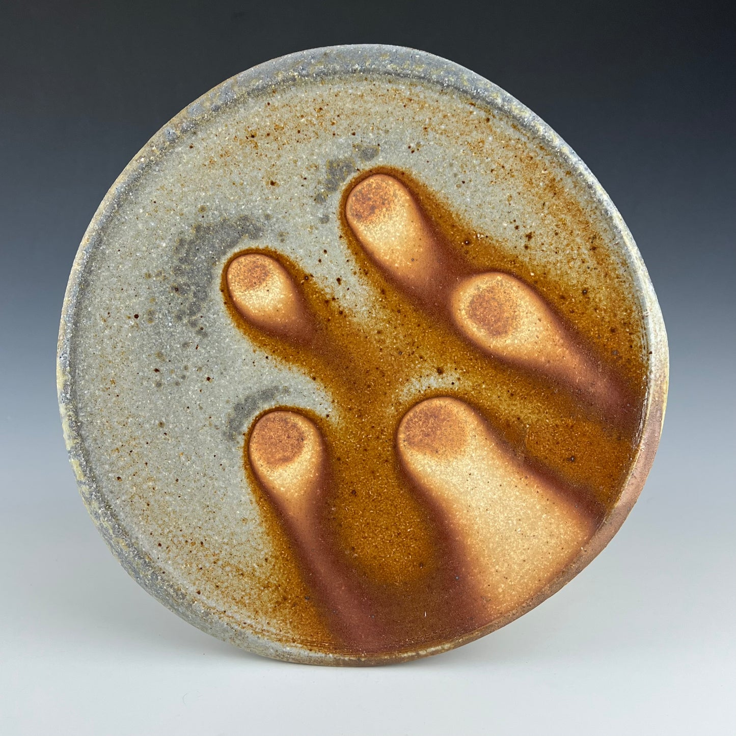 Dinner plate with a carved lip