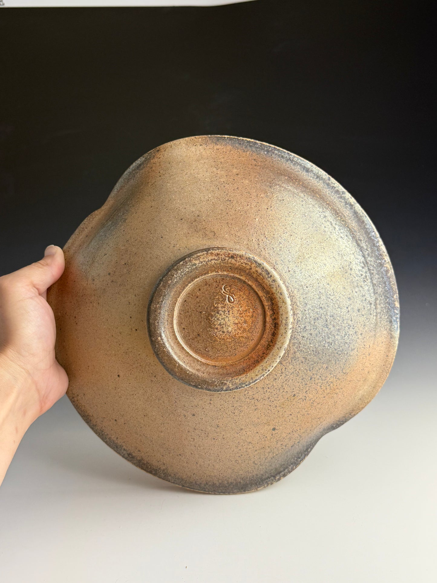 Peachy undulating bowl