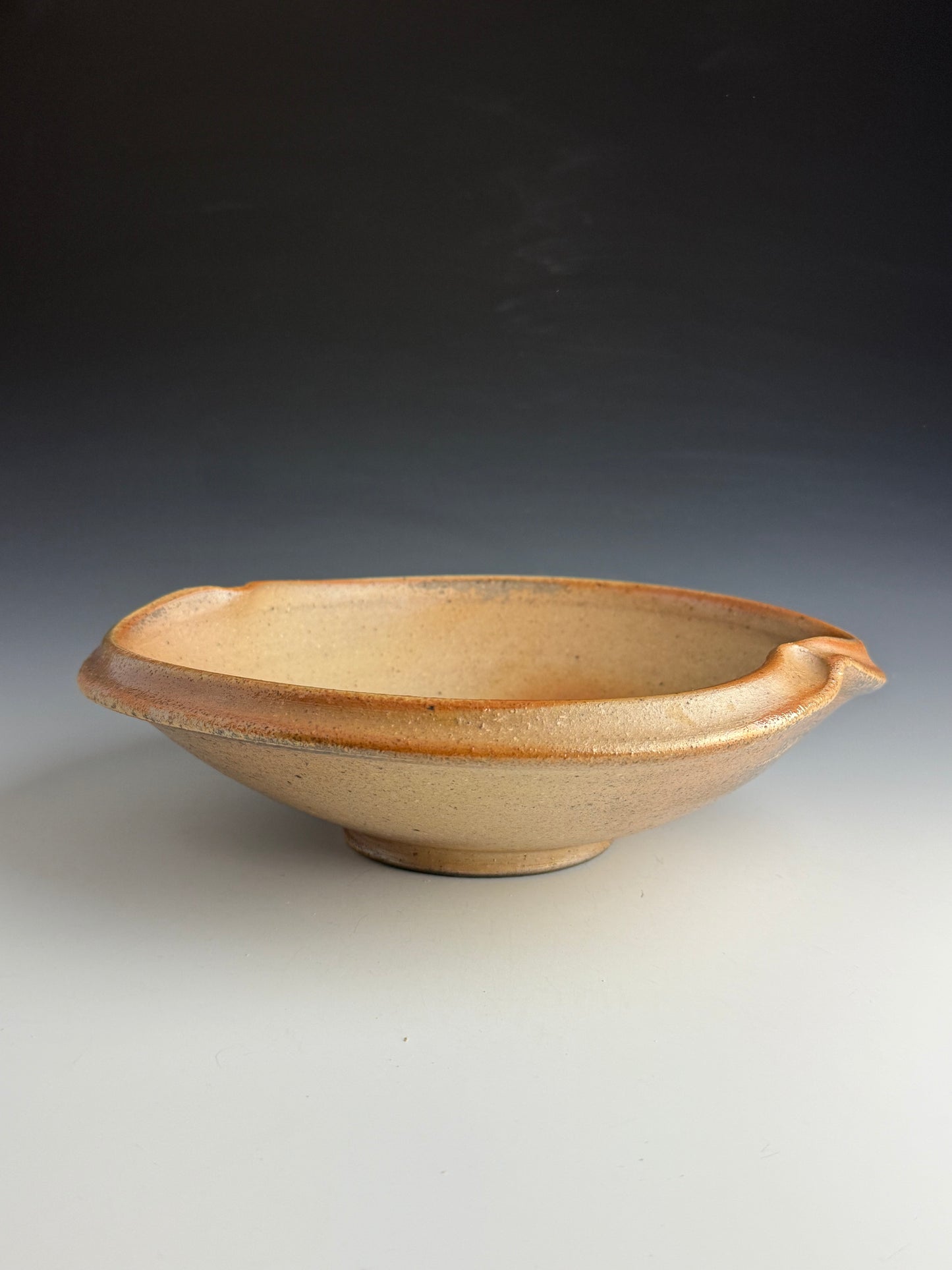 Peachy undulating bowl