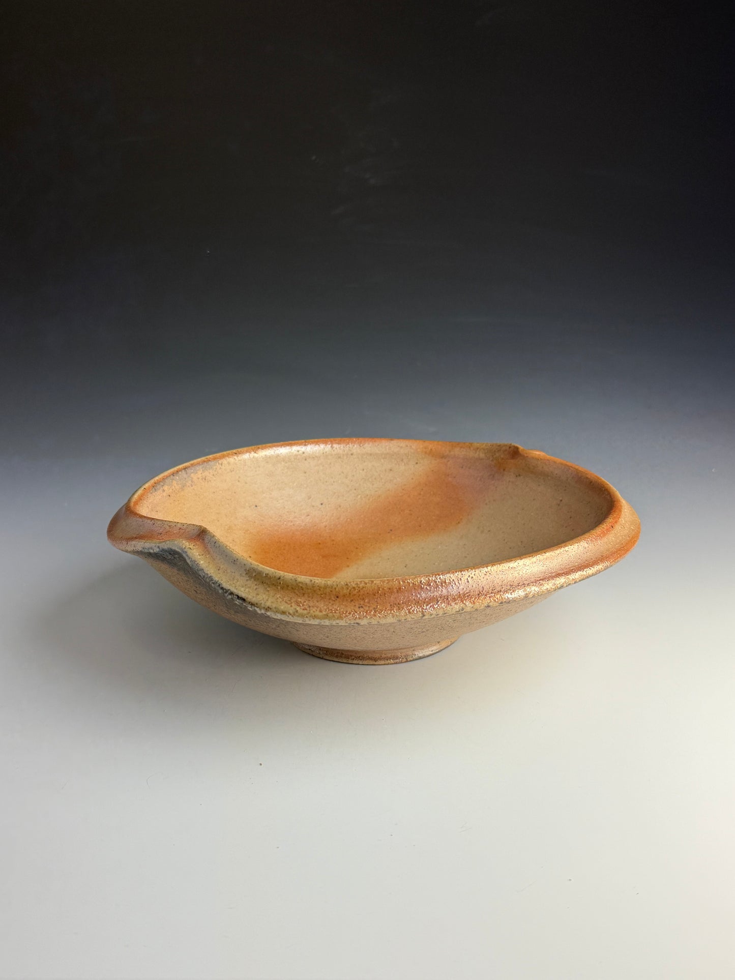 Peachy undulating bowl