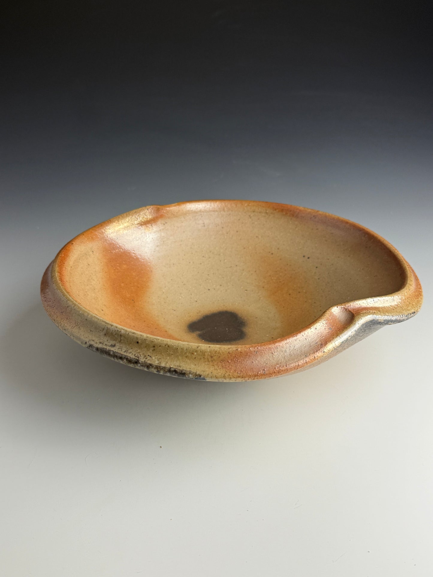 Peachy undulating bowl