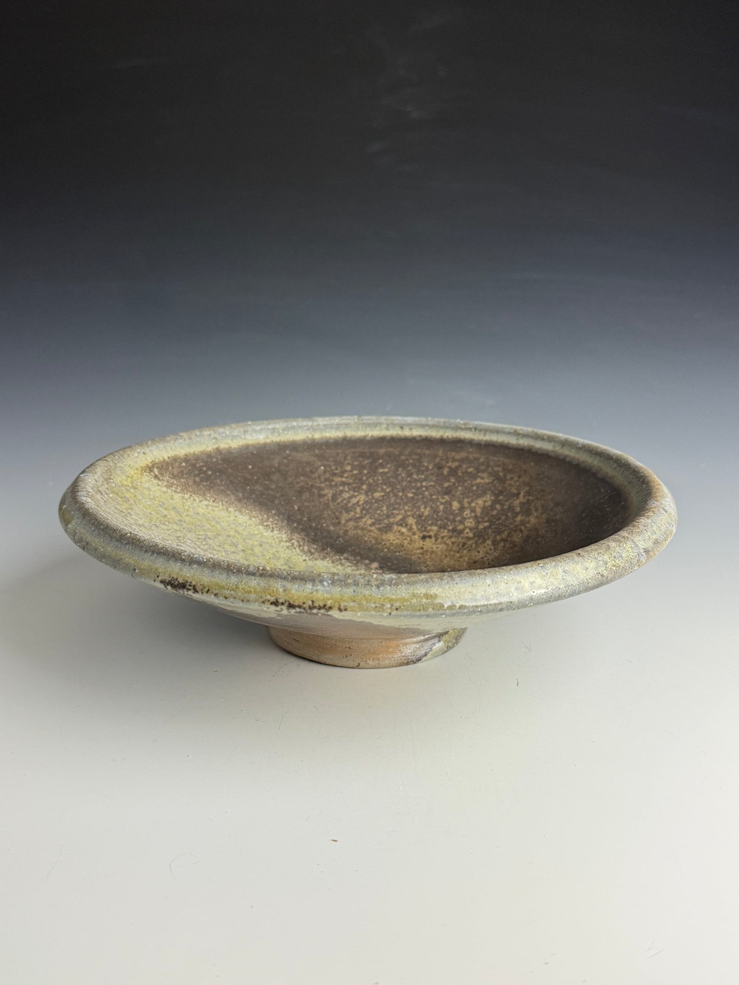 Cream and grey Serving Bowl