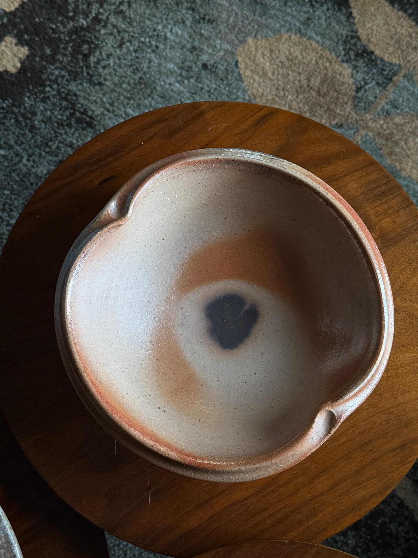 Peachy undulating bowl