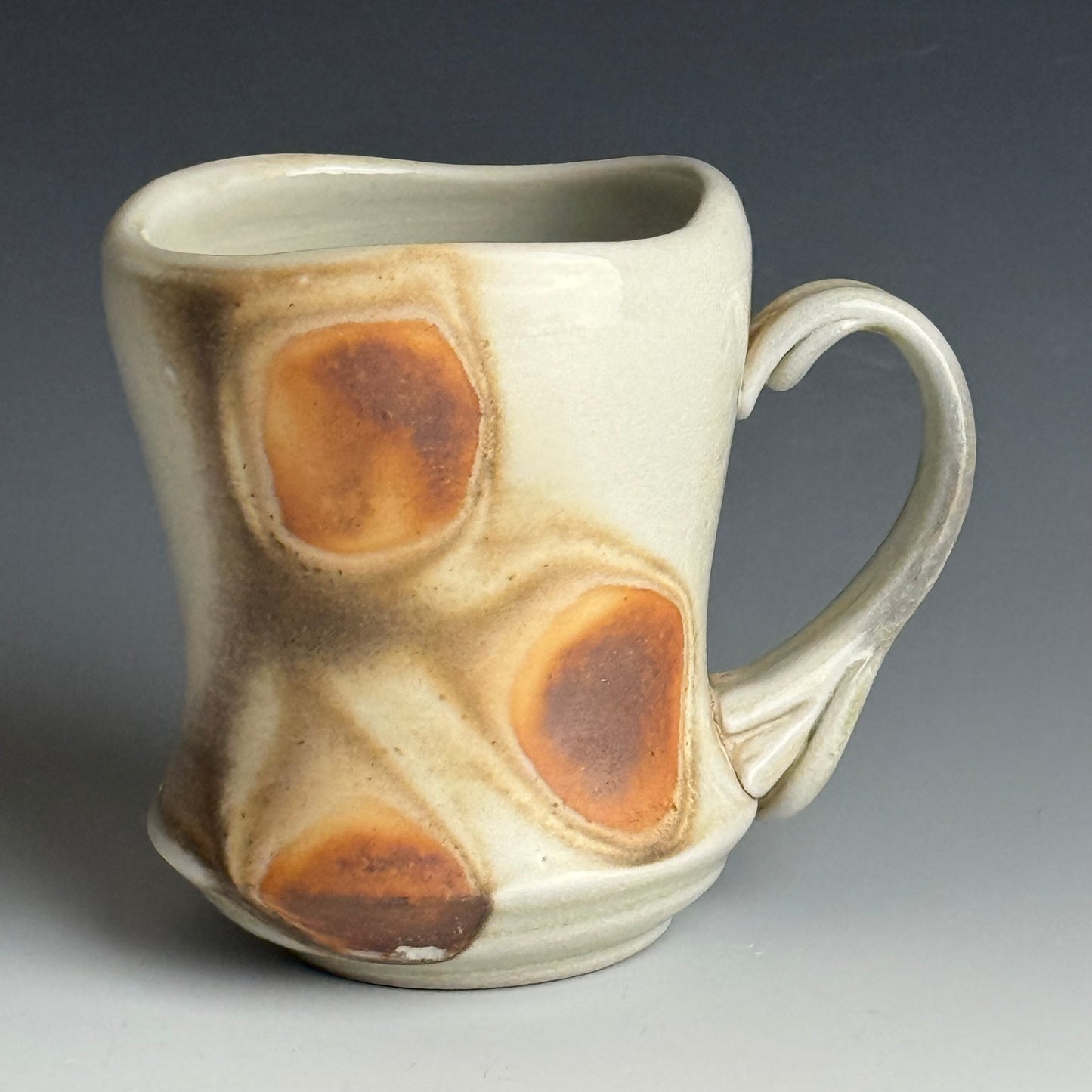 Cream and rust mug