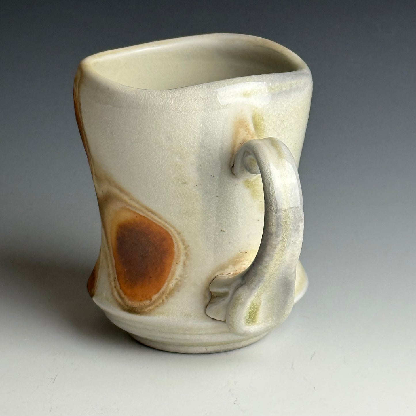 Cream and rust mug