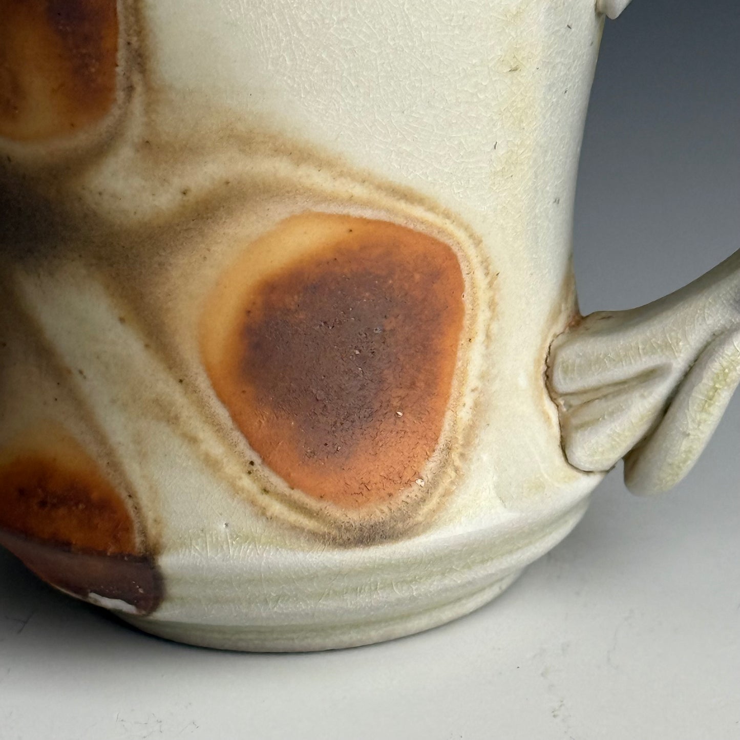 Cream and rust mug