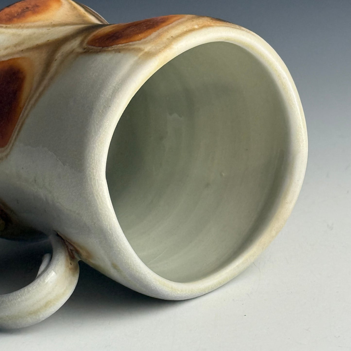 Cream and rust mug