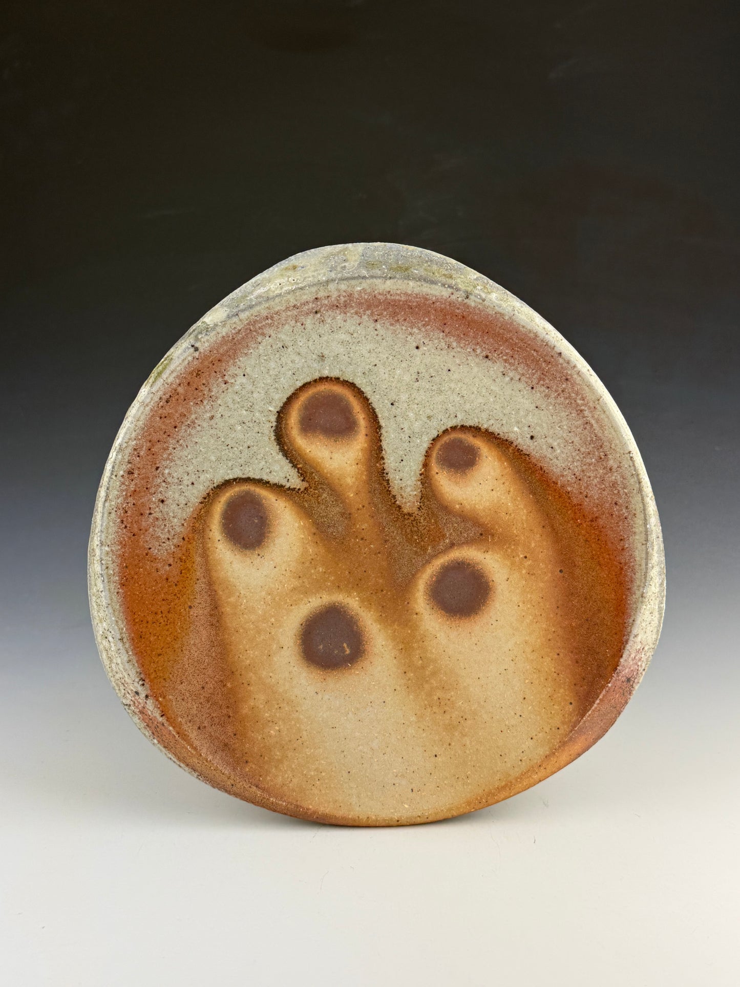 Dinner plate with a carved lip
