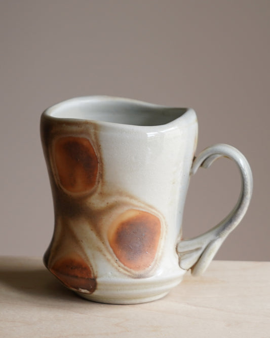 Cream and rust mug