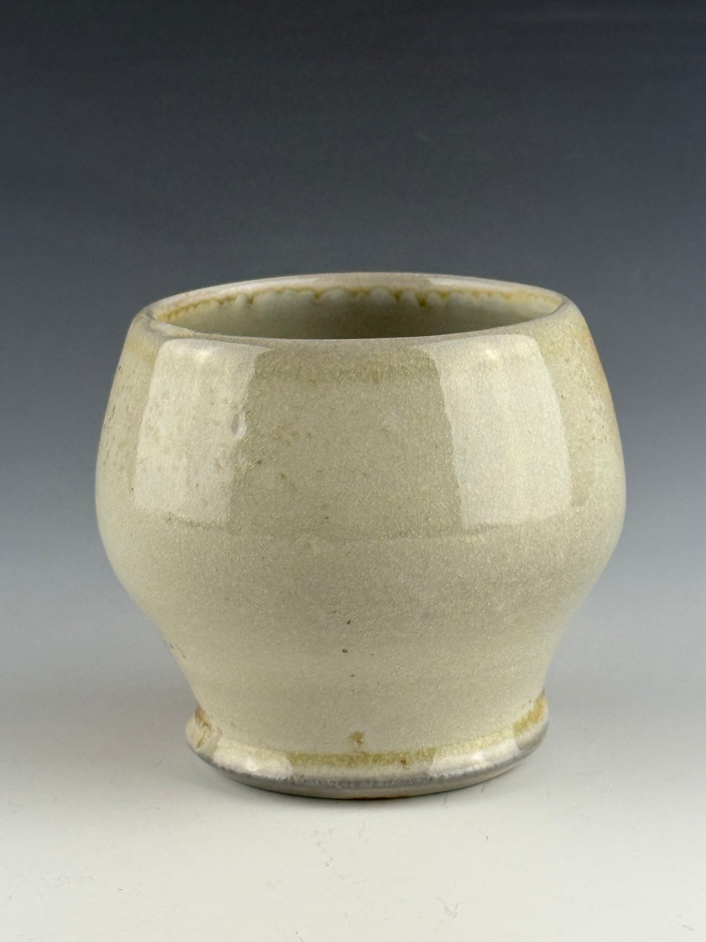Creamy cup for tea or wine