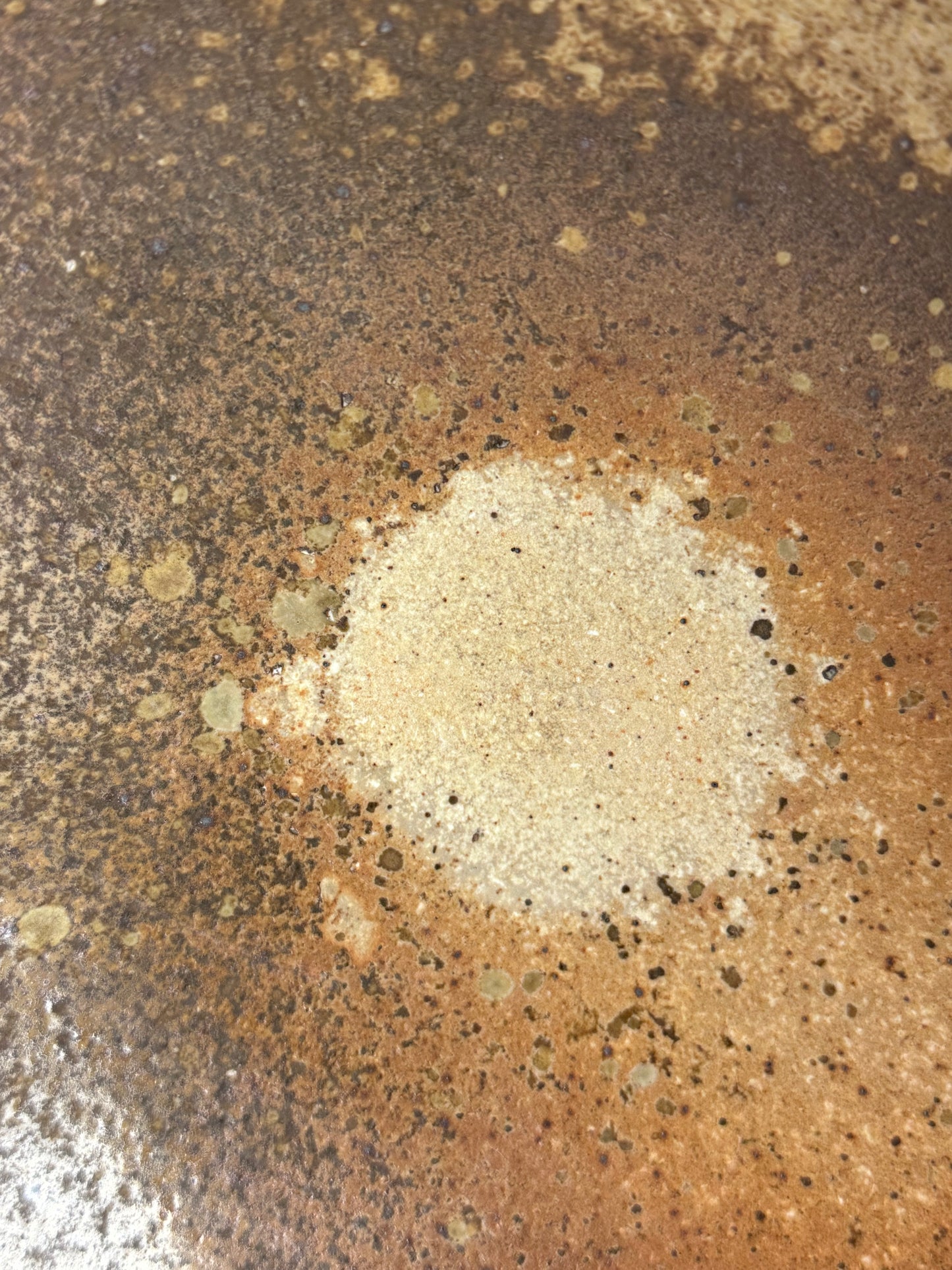 Cream and Copper Undulating Bowl