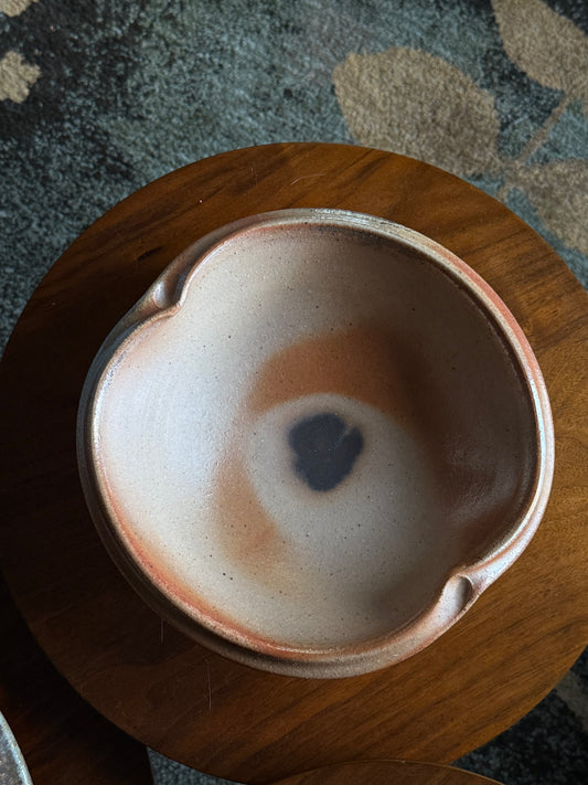 Peachy undulating bowl