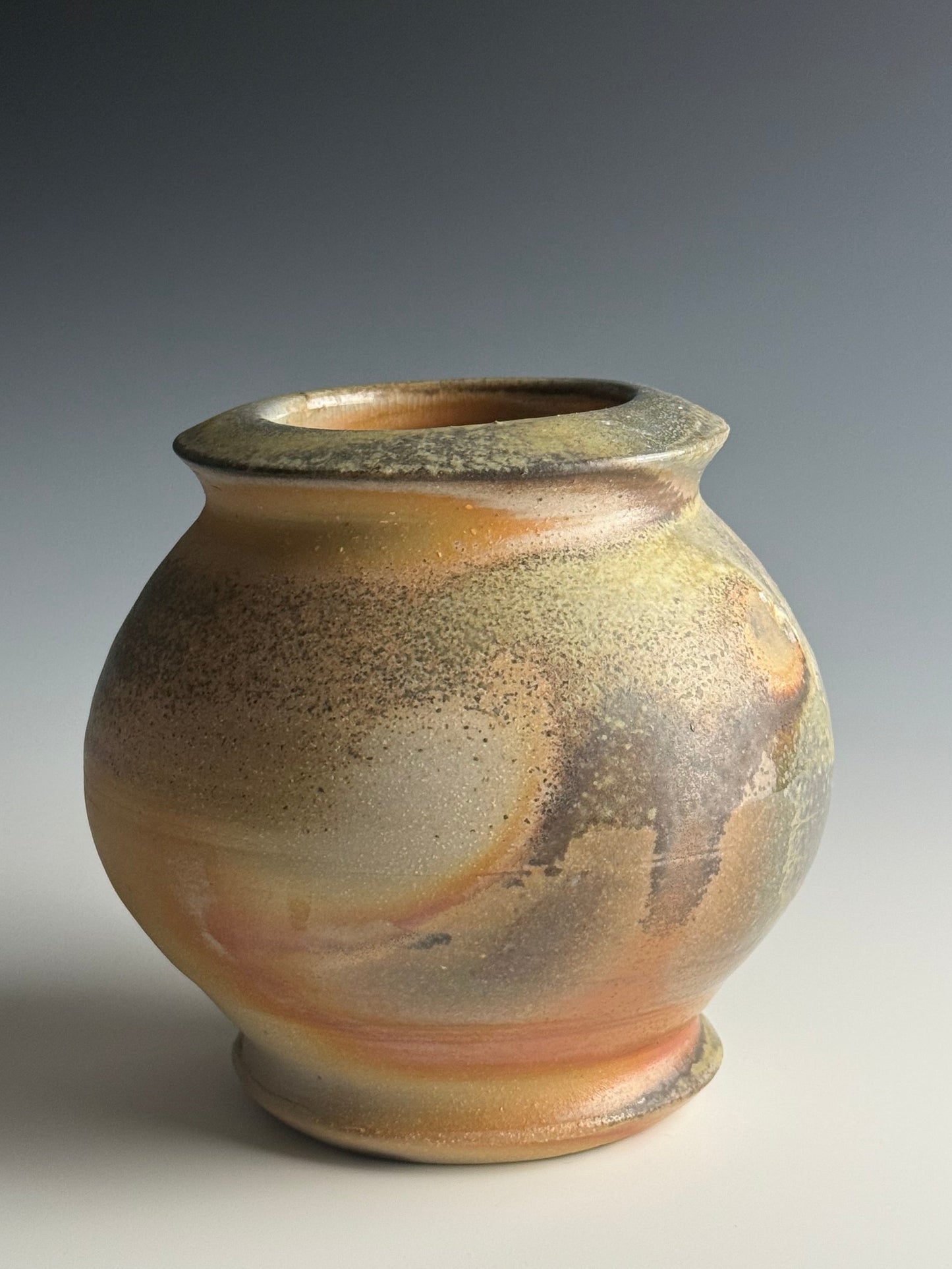Vase with lovely flash and ash!