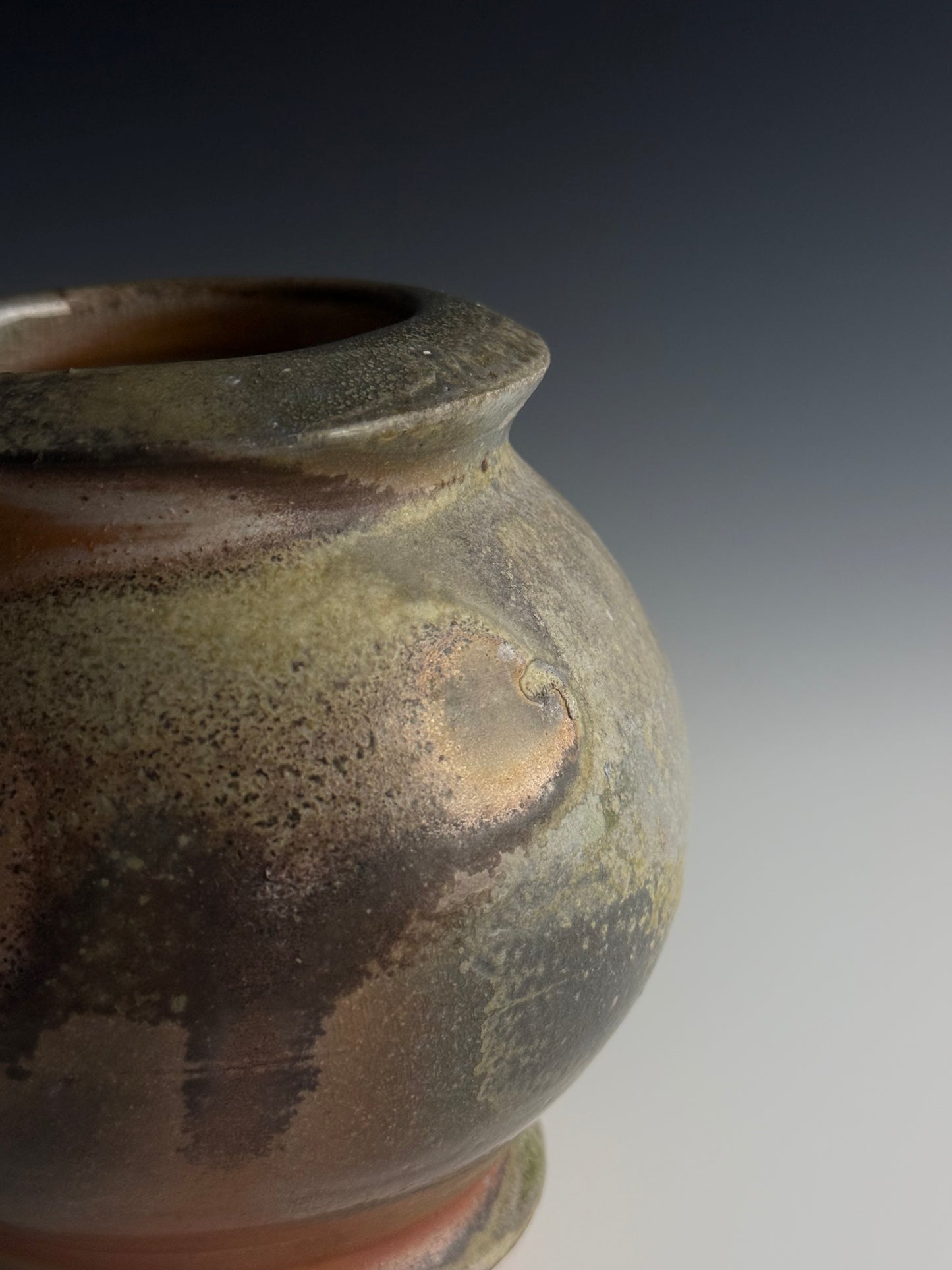 Vase with lovely flash and ash!